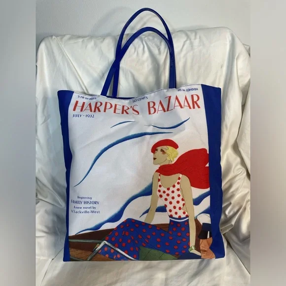 Harper's Bazaar Blue Tote Bag - Picture 1 of 6